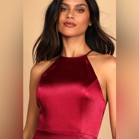 Lulu's Burgundy Maxi Dress - Picture 11 of 11